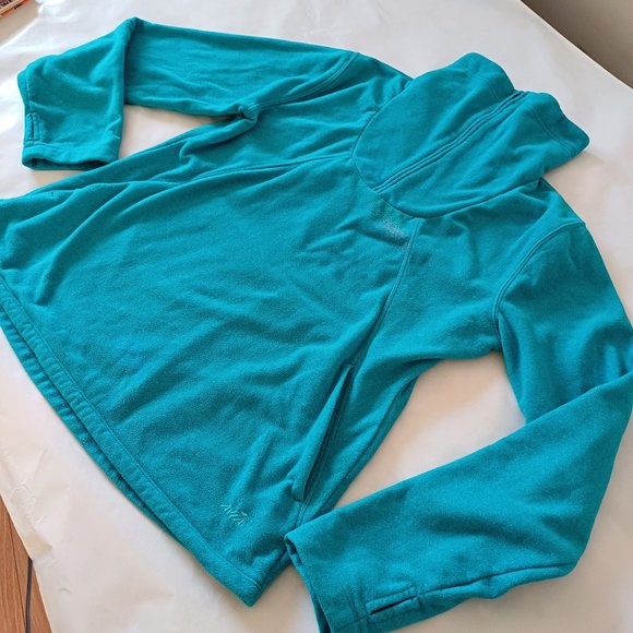 Avia Blue Turquoise Long Sleeve Fleece Pullover Size Large - Picture 4 of 12